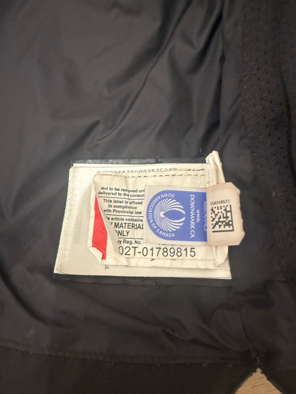 Canada Goose Black Hooded Puffer Jacket size 6-7 - Picture 6 of 7
